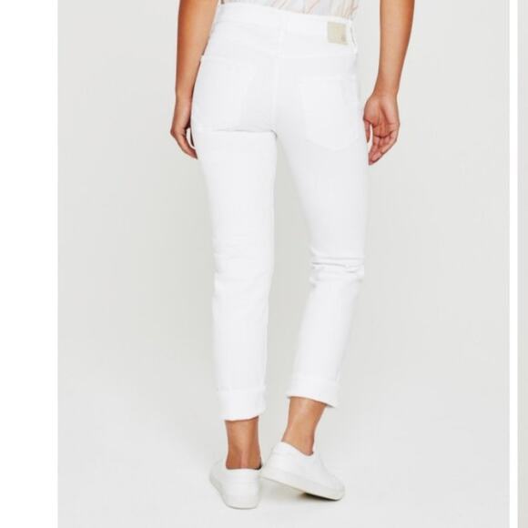 Adriano Goldschmied Ex-Boyfriend Distressed Slouchy Denim Jeans Size 28R White - Picture 12 of 12